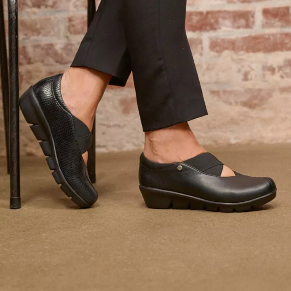 Wolky Cursa wedge heeled loafer.
